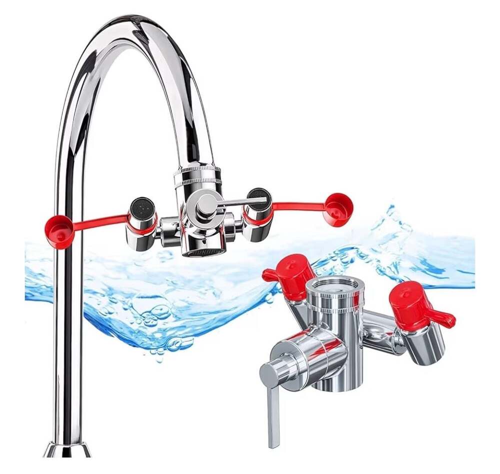 Skywin Eye Wash Station Faucet Mounted Emergency Eyewash Kit with Sign and‎ Tags